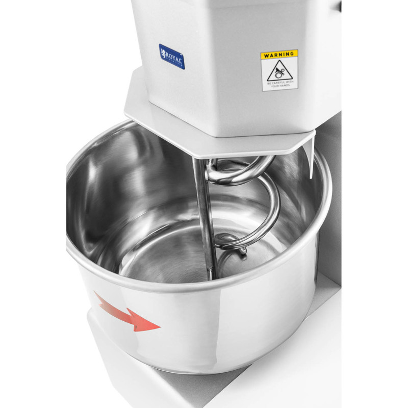 Tešlos spiralinis maišytuvas su fiksuotu dubeniu 45 L 2100 W