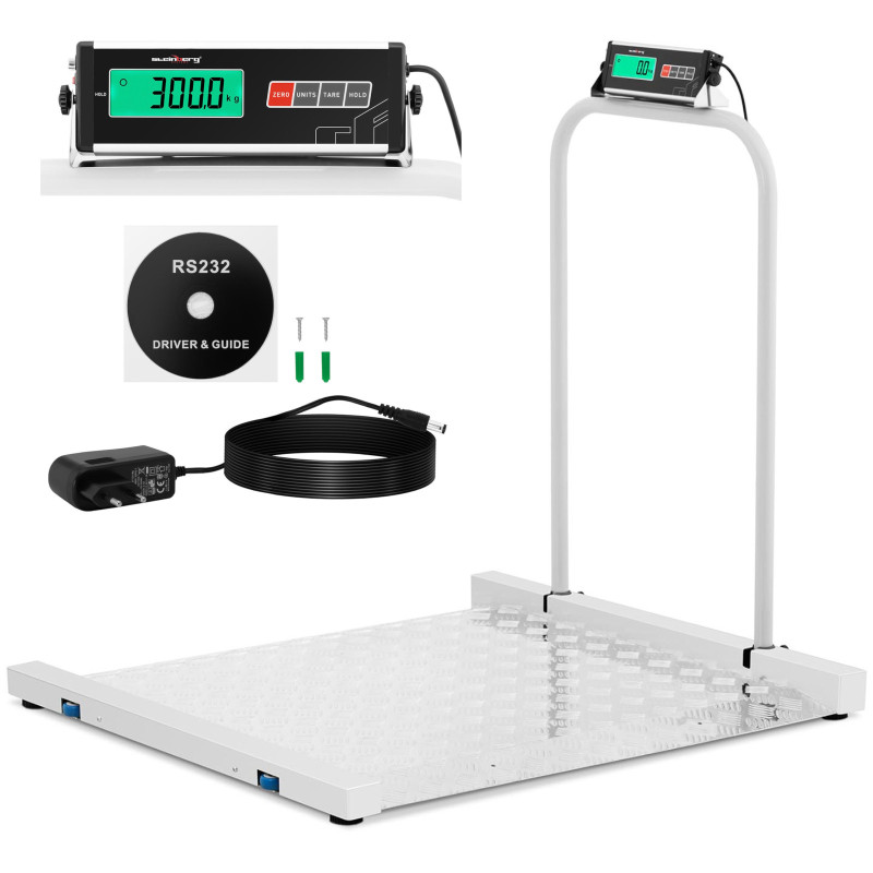 Sandėliavimo platformos svarstyklės 100 x 95 cm LCD RS232 300 kg / 100 g