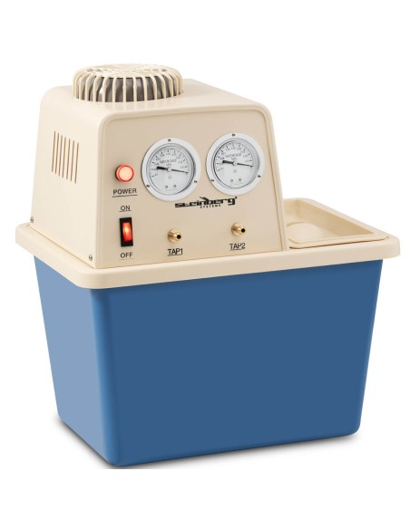 Laboratorinis vakuuminis siurblys su vandens kontūru 2 vožtuvai manometrai 15 l 180 W Laboratorinis vakuuminis siurblys su vandens kontūru 2 vožtuvai manometrai 15 l 180 W