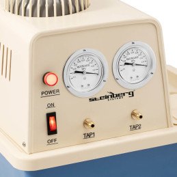Laboratorinis vakuuminis siurblys su vandens kontūru 2 vožtuvai manometrai 15 l 180 W