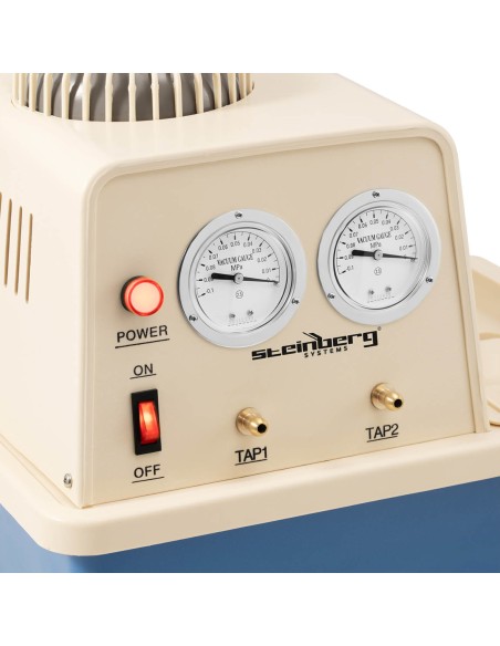 Laboratorinis vakuuminis siurblys su vandens kontūru 2 vožtuvai manometrai 15 l 180 W Laboratorinis vakuuminis siurblys su vandens kontūru 2 vožtuvai manometrai 15 l 180 W