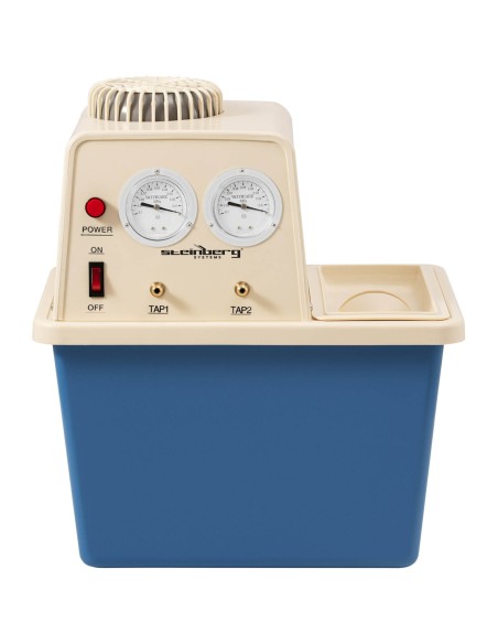 Laboratorinis vakuuminis siurblys su vandens kontūru 2 vožtuvai manometrai 15 l 180 W Laboratorinis vakuuminis siurblys su vandens kontūru 2 vožtuvai manometrai 15 l 180 W