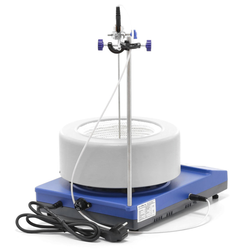 Laboratorinė šildymo mantija su magnetine maišykle + stovas 2 l 1800 aps./min 300 C