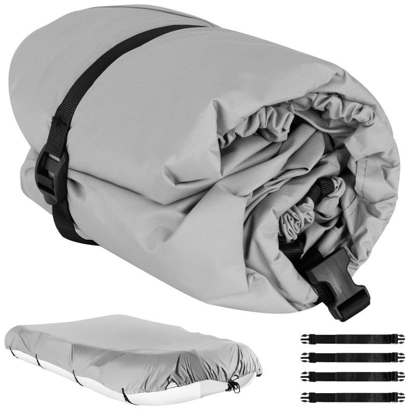 Dengiamas brezentinis pontoninis dangtis RIB valtis su varikliu vandeniui atspari 390x200x40 cm Dengiamas brezentinis pontoninis dangtis RIB valtis su varikliu vandeniui atspari 390x200x40 cm
