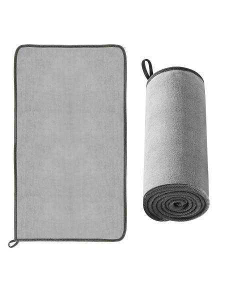 Mikropluošto automobilinis rankšluostis mikropluošto 40x80cm pilkos spalvos Mikropluošto automobilinis rankšluostis mikropluošto 40x80cm pilkos spalvos
