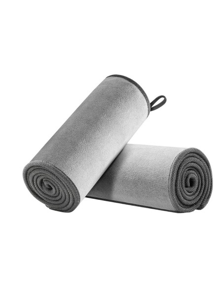 Mikropluošto automobilinis rankšluostis mikropluošto 40x80cm pilkos spalvos Mikropluošto automobilinis rankšluostis mikropluošto 40x80cm pilkos spalvos