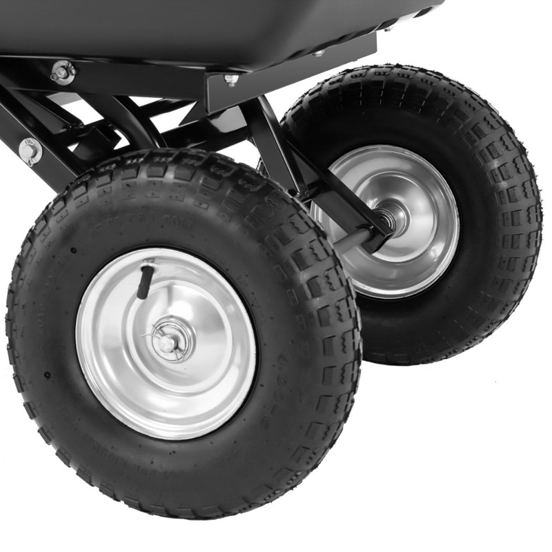 Vežimėlio sodo savivarčio transportas pakreipiamas iki 550 kg keliamosios galios 150 litrų
