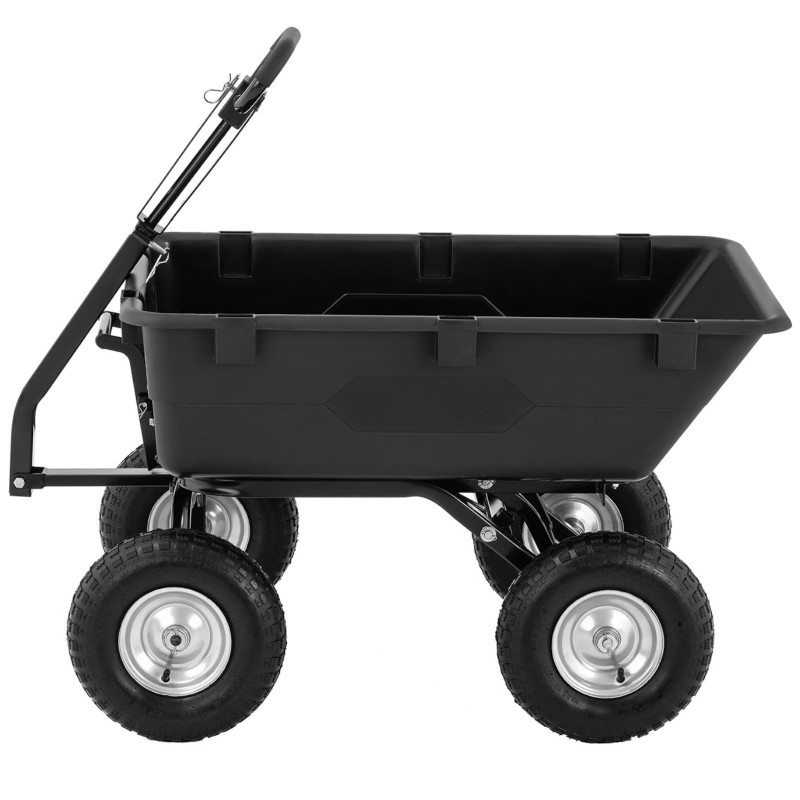 Vežimėlio sodo savivarčio transportas pakreipiamas iki 550 kg keliamosios galios 150 litrų