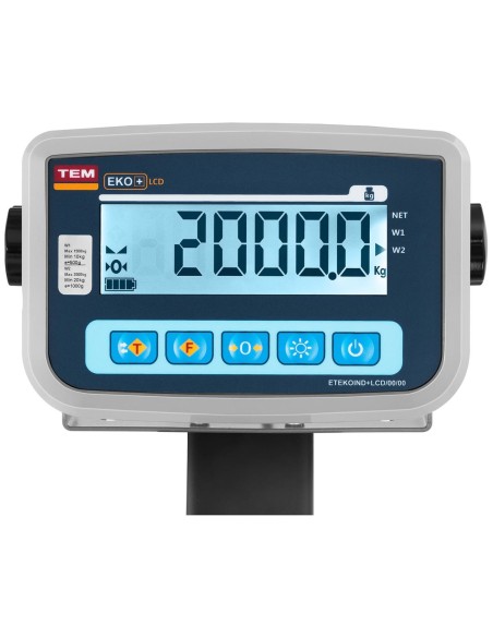 Kalibruotos mobiliojo sandėlio platformos svarstyklės 2000/1 kg 120x120 cm LCD Kalibruotos mobiliojo sandėlio platformos svarstyklės 2000/1 kg 120x120 cm LCD