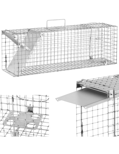 Gyvi gaudyklė žiurkių gaudyklė vienpusė spąstai 820x200x270 mm SET Gyvi gaudyklė žiurkių gaudyklė vienpusė spąstai 820x200x270 mm SET