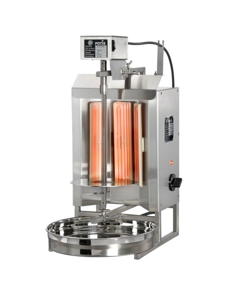 Grilio orkaitė kebabų virimo aparatas giroskopas elektrinis nerūdijantis POTIS įėjimas 7 kg 230 V 3 kW Grilio orkaitė kebabų virimo aparatas giroskopas elektrinis nerūdijantis POTIS įėjimas 7 kg 230 V 3 kW
