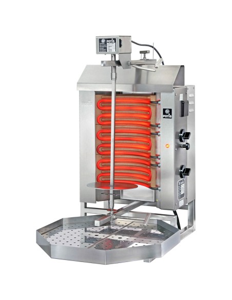 Orkaitės grilis kebabų virimo aparatas giroskopas elektrinis vertikalus POTIS įėjimas 15 kg 400 V 4,5 kW Orkaitės grilis kebabų virimo aparatas giroskopas elektrinis vertikalus POTIS įėjimas 15 kg 400 V 4,5 kW