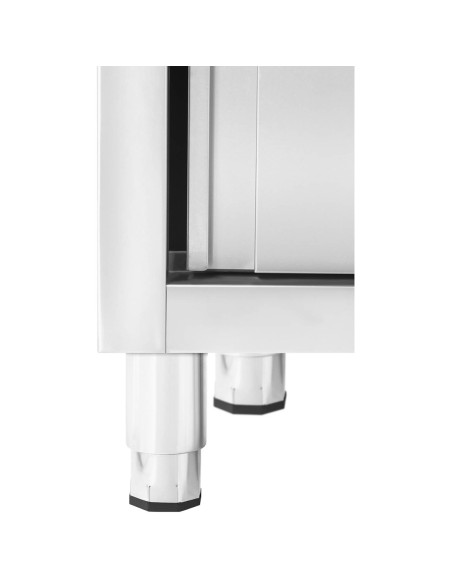 Dviejų kamerų gastronominė baseino kriauklė su spintele su stumdomomis durimis 160 x 60 x 95 cm Dviejų kamerų gastronominė baseino kriauklė su spintele su stumdomomis durimis 160 x 60 x 95 cm