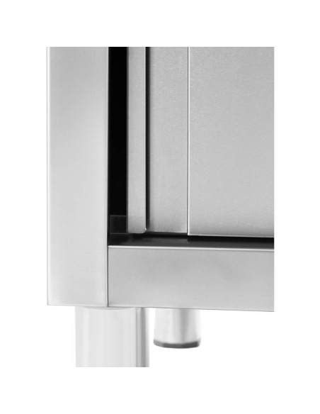 Kriauklės vieno skyriaus gastronominis baseinas su spintele su stumdomomis durimis kairėje 140 x 60 x 94,5 cm Kriauklės vieno skyriaus gastronominis baseinas su spintele su stumdomomis durimis kairėje 140 x 60 x 94,5 cm