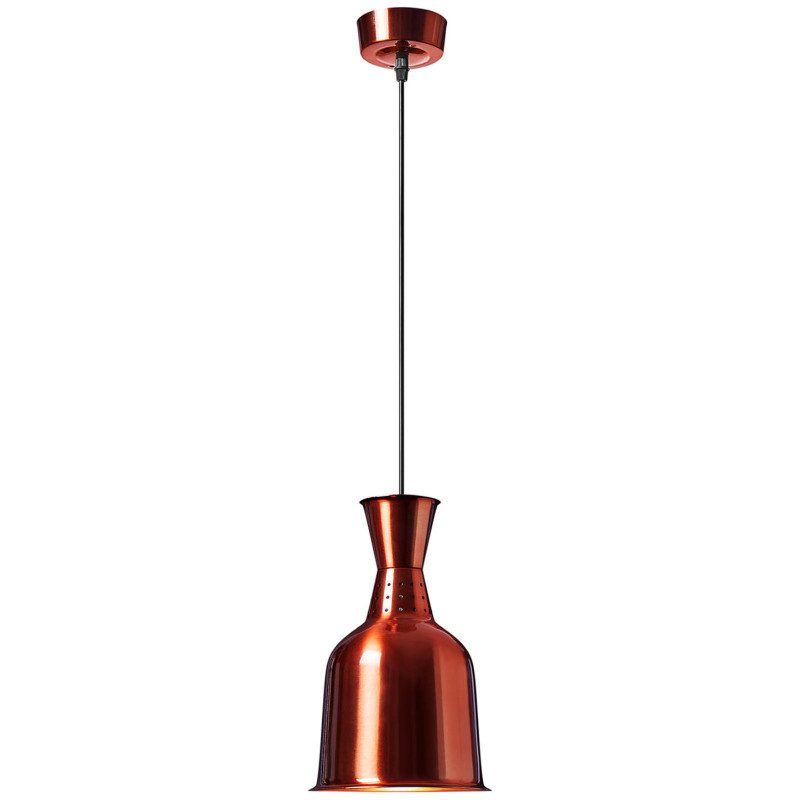 Infraraudonųjų spindulių šildymo lempa indams IR pakabinama žalvario sk. 19cm 250W