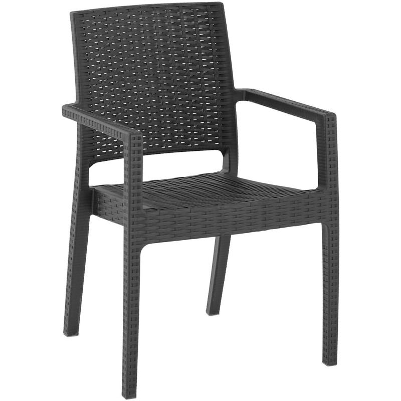 Moderni austa terasos kėdė restoranui, kavinei, 4 vnt.juoda