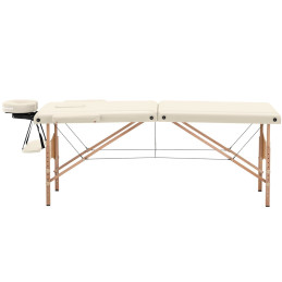 Nešiojamas sulankstomas masažo stalas Toulouse Beige iki 227 kg smėlio spalvos