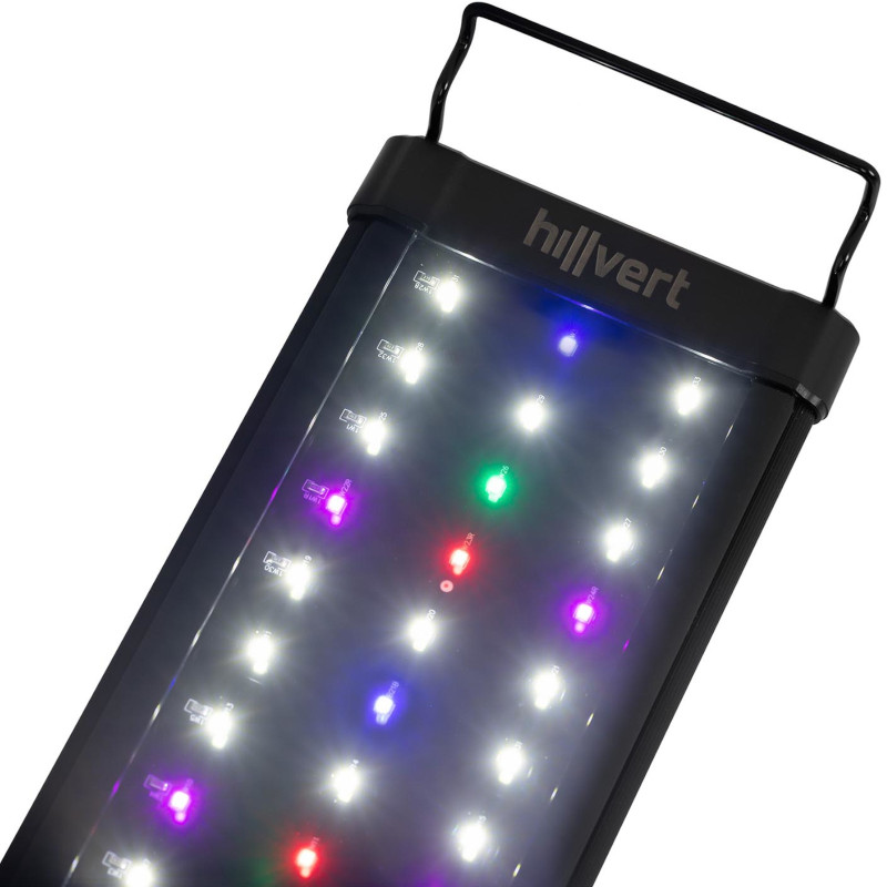 Akvariumo augalų augimo LED lempa viso spektro 45LED 40cm 12W