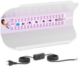Augalų augimo lempa viso spektro 25 x 12 cm 68 LED 50 W sidabrinė
