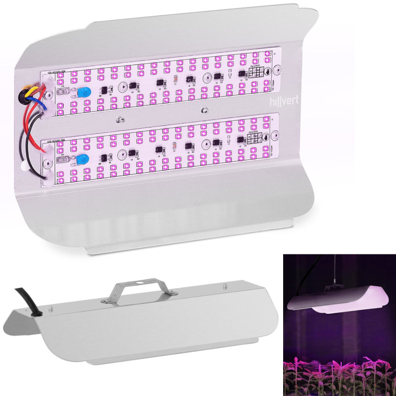 Augalų auginimo lempa viso spektro 25 x 17 cm 136 LED 100 W sidabrinė