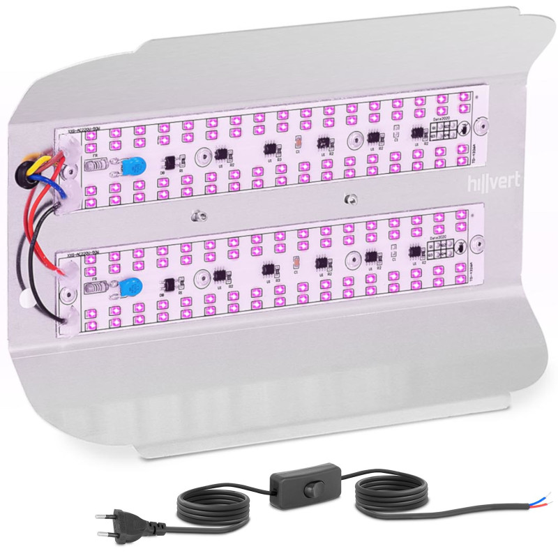 Augalų auginimo lempa viso spektro 25 x 17 cm 136 LED 100 W sidabrinė