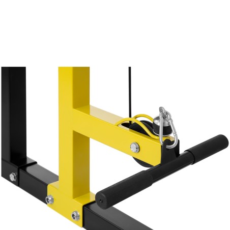 Viršutinis pakėlimas skirtas mankštinti rankų nugaros raumenis namų sporto salėje iki 120 kg