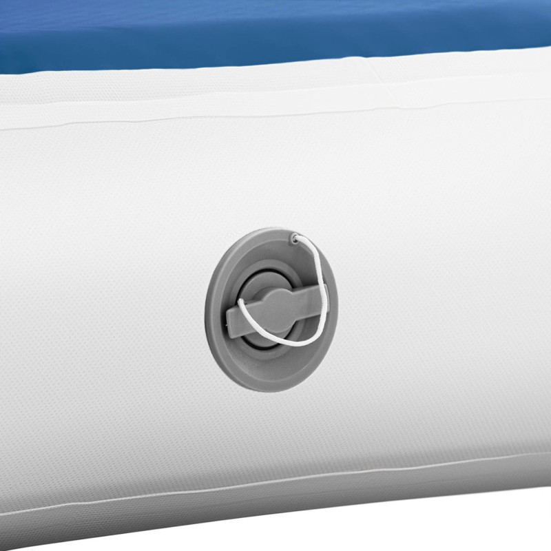 Čiužinio kilimėlis akrobatinis pripučiamas gimnastikos takelis 300 x 200 x 20 cm mėlyna ir balta