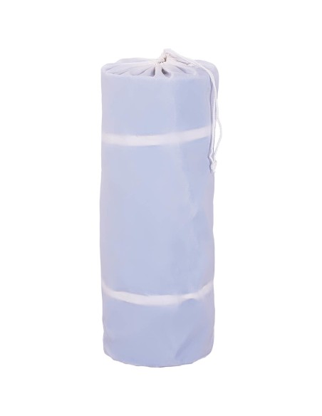 Čiužinio kilimėlis akrobatinis pripučiamas gimnastikos takelis 600 x 200 x 20 cm mėlyna ir balta