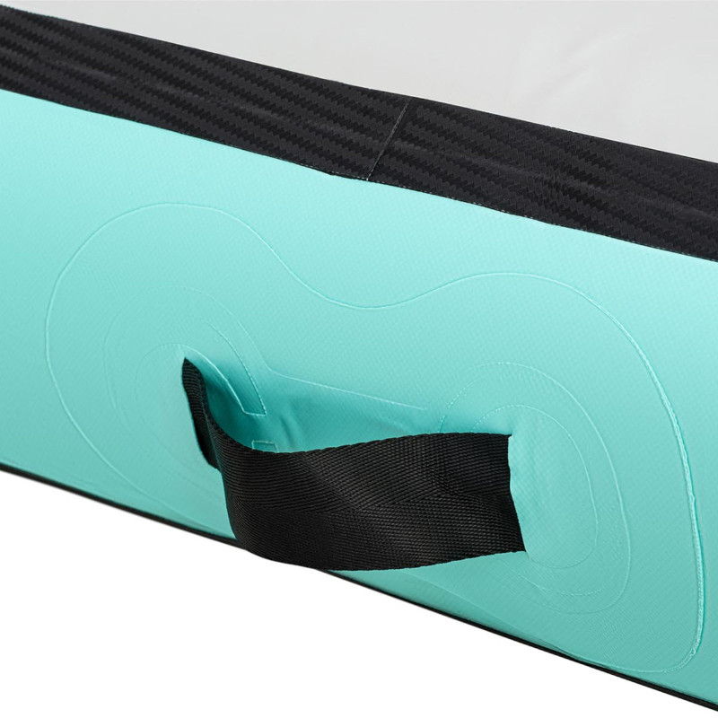 Čiužinio kilimėlis akrobatinis pripučiamas gimnastikos takas 400 x 100 x 20 cm žalias