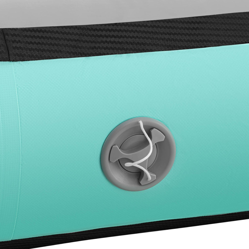 Čiužinio kilimėlis akrobatinis pripučiamas gimnastikos takas 600 x 100 x 20 cm žalias