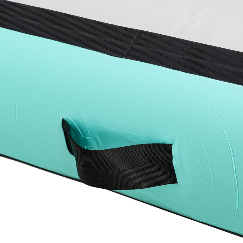 Čiužinio kilimėlis akrobatinis pripučiamas gimnastikos takas 600 x 100 x 20 cm žalias