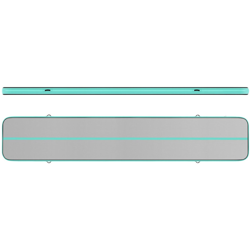 Čiužinio kilimėlis akrobatinis pripučiamas gimnastikos takas 600 x 100 x 20 cm žalias