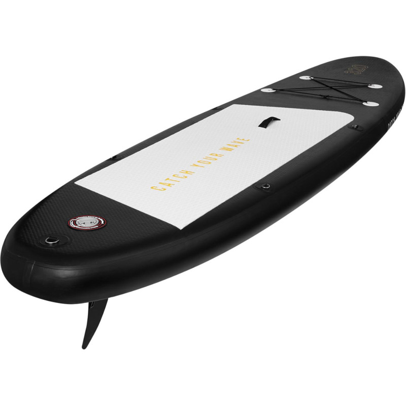 Pripučiama SUP lenta su irklentėmis 110 kg juoda