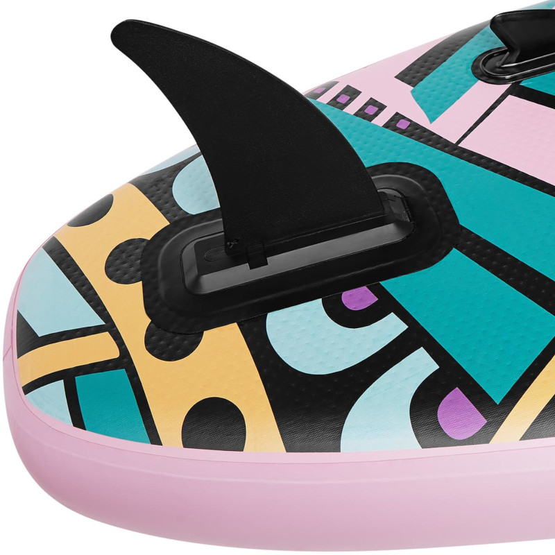 Pripučiama SUP lenta su irklentėmis 100 kg rožinė