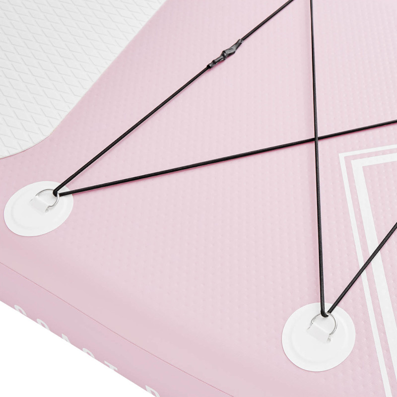 Pripučiama SUP lenta su irklentėmis 100 kg rožinė