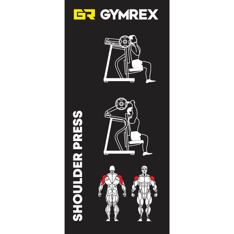 SCHOULDER PRESS laisvo svorio pečių treniruoklis juodas/geltonas