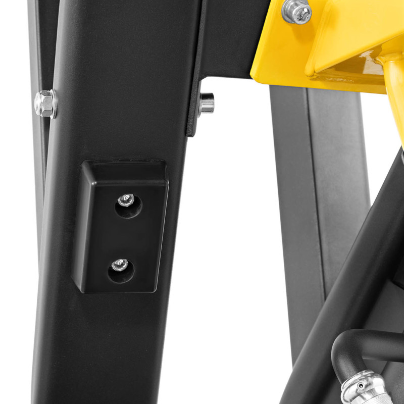 Mašininis prietaisas, skirtas treniruoti nugaros trapecinės nugaros raumenis su laisvu svoriu LOW ROW