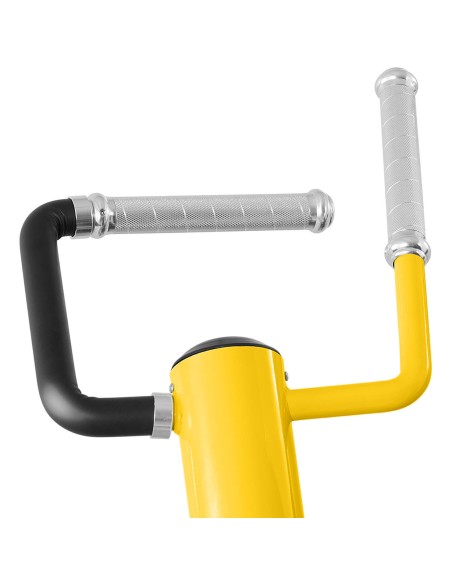 Mašininis įtaisas treniruoti nugaros raumenis trapecijos su laisvu svoriu ROW