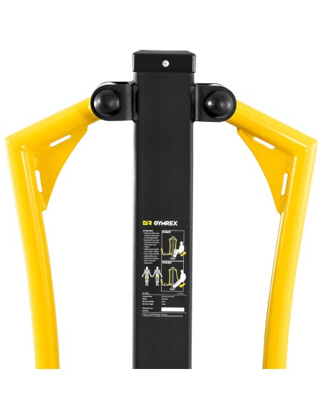 Plieninis kojų presas, montuojamas ant stulpo, skirtas mankštai lauke