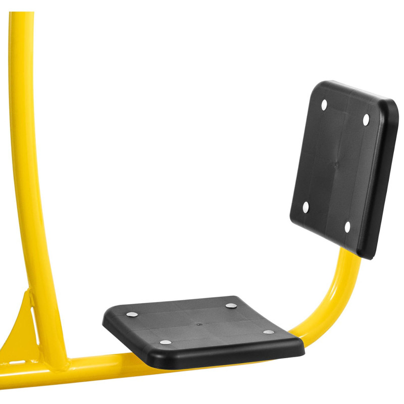 Plieninis kojų presas, montuojamas ant stulpo, skirtas mankštai lauke