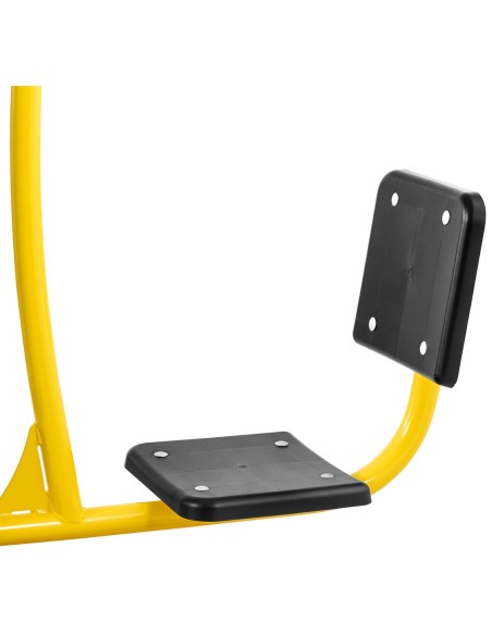 Plieninis kojų presas, montuojamas ant stulpo, skirtas mankštai lauke