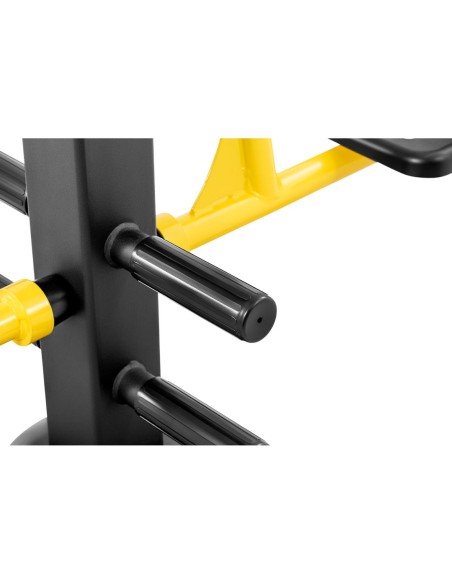 Plieninis kojų presas, montuojamas ant stulpo, skirtas mankštai lauke