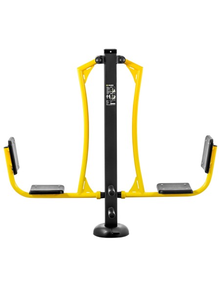 Plieninis kojų presas, montuojamas ant stulpo, skirtas mankštai lauke