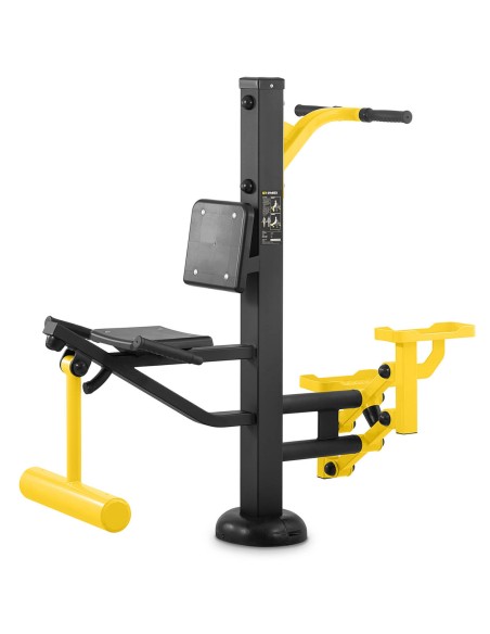 Kojų treniruoklis ir stulpelis, skirtas mankštai lauke