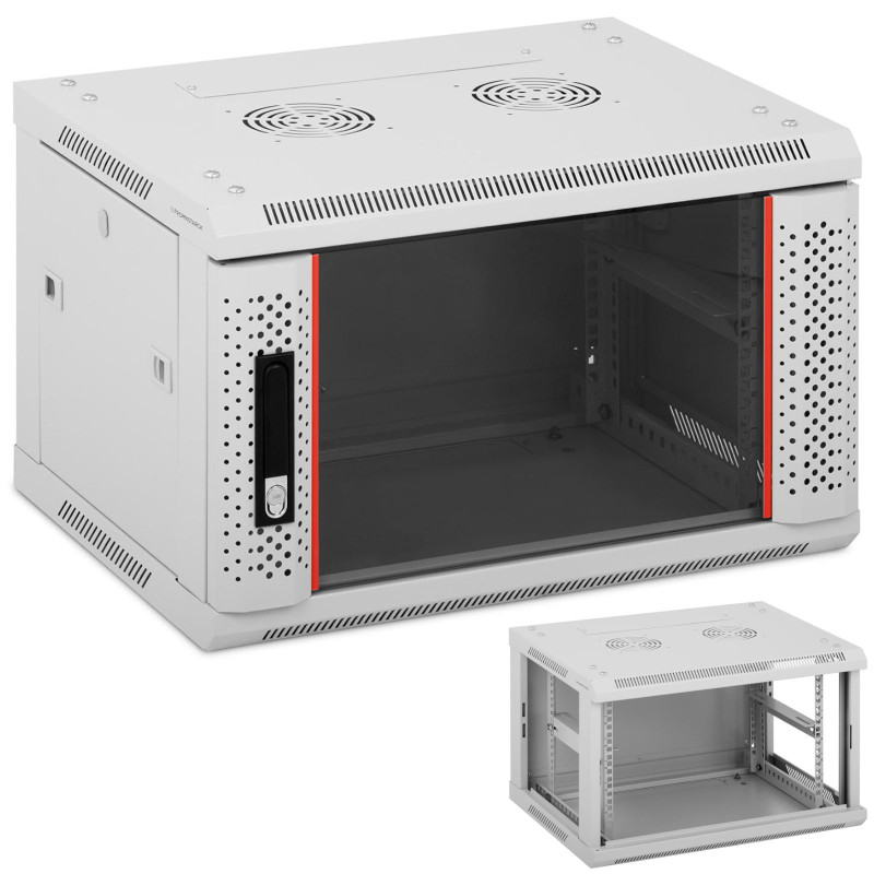 RACK serverio spinta pakabinamam montavimui 19'' 6U IP20 iki 60 kg 60x46x37 cm