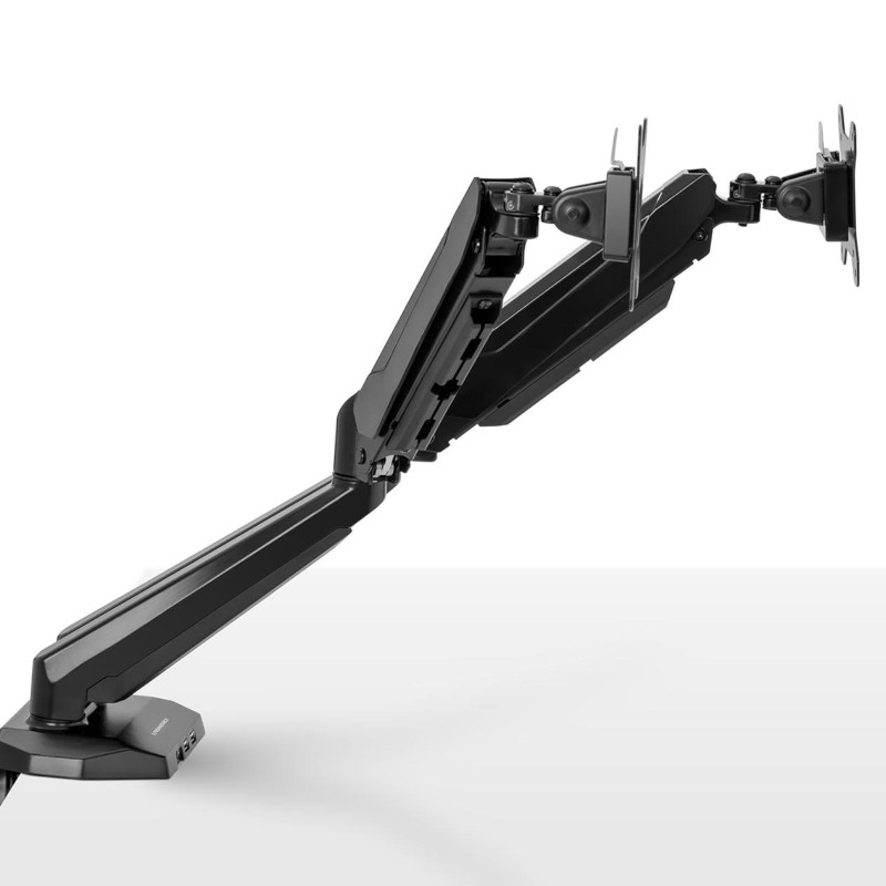 Laikiklio pakabos rankena dviem monitoriams, 15-27'' ekranai, pasukami maks. 16 kg
