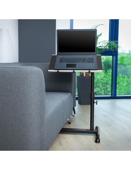 Sulankstomas mobilus nešiojamas stovas stalas ant ratukų reguliuojamas aukštis 55-80 cm, maks.5 kg Sulankstomas mobilus nešiojamas stovas stalas ant ratukų reguliuojamas aukštis 55-80 cm, maks.5 kg