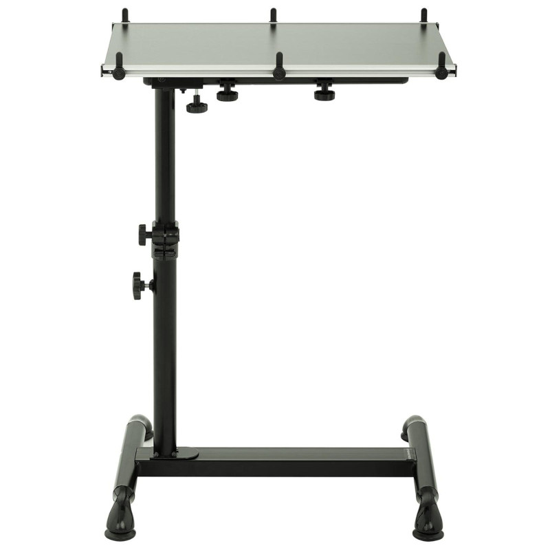 Sulankstomas mobilus nešiojamas stovas stalas ant ratukų reguliuojamas aukštis 55-80 cm, maks.5 kg
