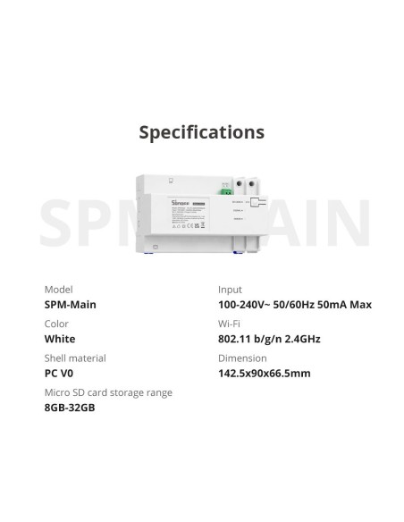WiFi Ethernet SPM-Pagrindinis išmaniojo jungiklio galios matuoklis