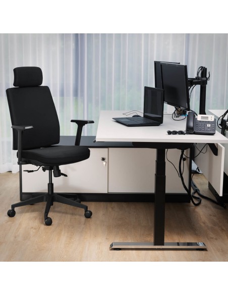 Biuro kėdė, ergonomiškas pasukamas fotelis su galvos atrama, maks.200 kg Biuro kėdė, ergonomiškas pasukamas fotelis su galvos atrama, maks.200 kg